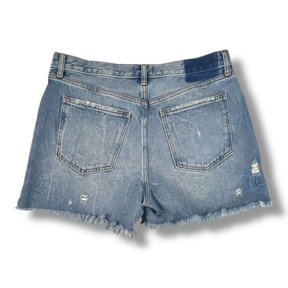Abercrombie & Fitch High Rise 4” Button Fly Shorts Cut Off Denim Jeans Size 32 1 - Picture 4 of 6